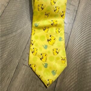 Nintendo Pikachu Anime Tie Yellow Vintage 90s